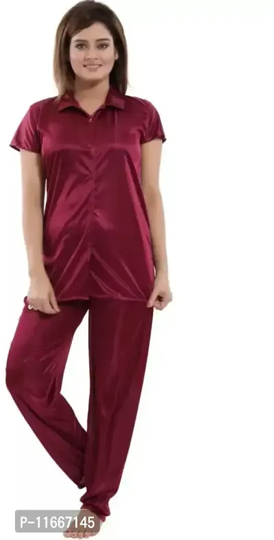 Nightwear | Black Plain Soft Cotton Half Sleeve Night Suit Women's Silk  Sleepwear Pyjama Set | The Colourful Aura